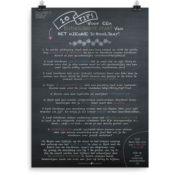 Prikkelende poster: Start schooljaar