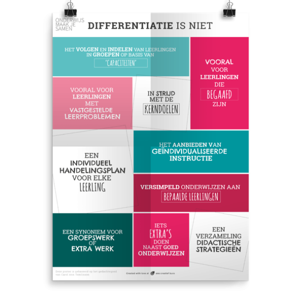 Prikkelende poster:  Differentiatie is niet