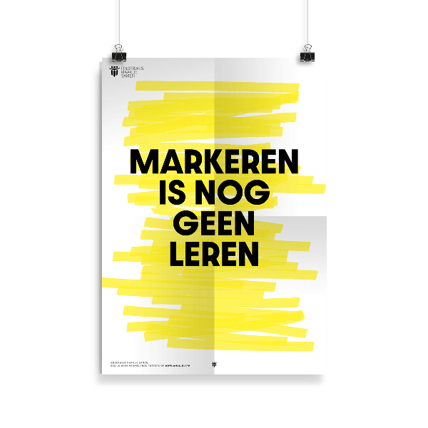Prikkelende poster: Markeren is nog geen leren