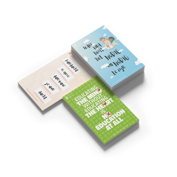 Prikkelende set (10) ansichtkaarten voor de leraar