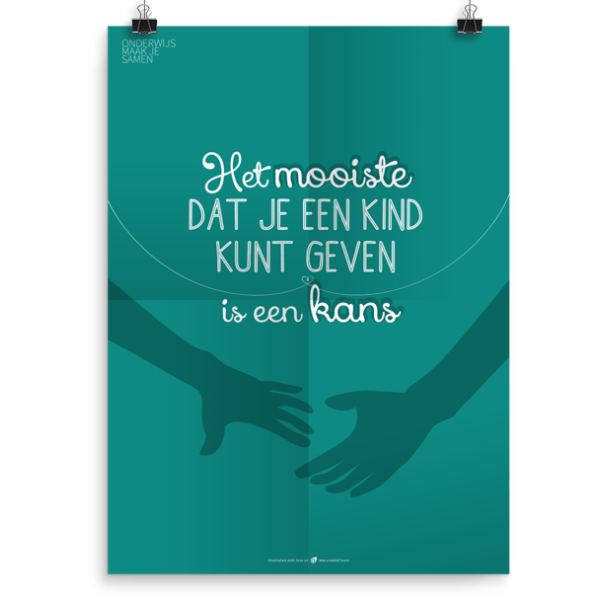 Prikkelende poster: Het mooiste dat je een kind kunt geven