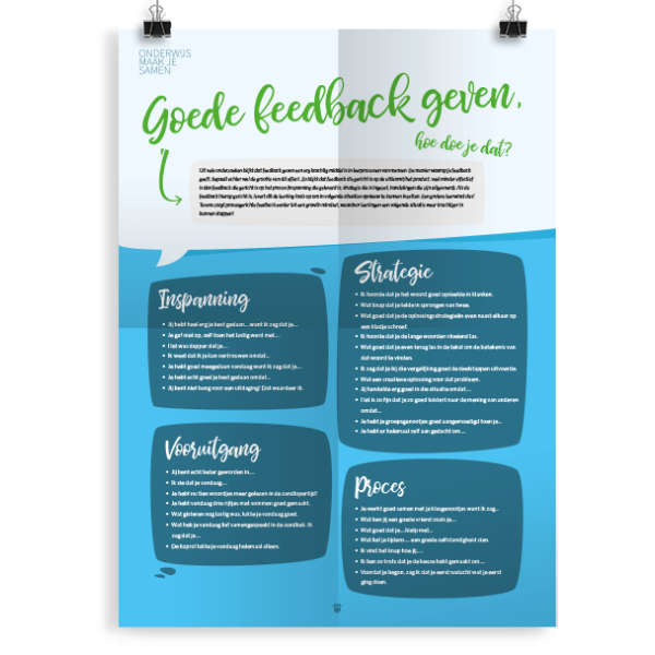 Prikkelende poster: Goede feedback geven