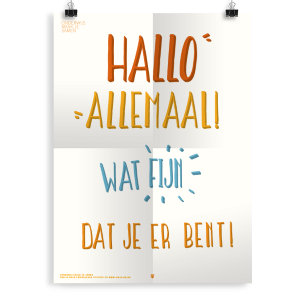 Prikkelende poster: Hallo allemaal
