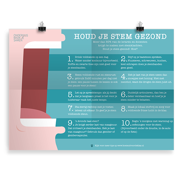 Prikkelende poster:  Houd je stem gezond