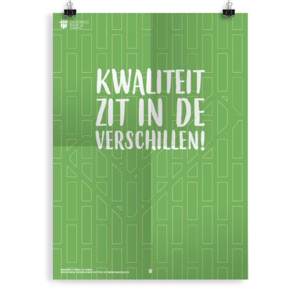 Prikkelende poster:  Kwaliteit zit in de verschillen