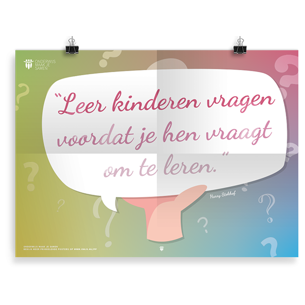 Prikkelende poster: Leer kinderen vragen