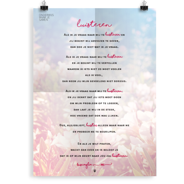 Prikkelende poster: Luisteren
