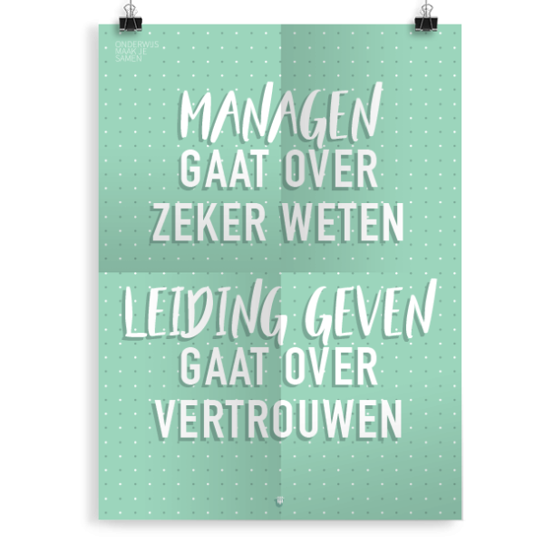 Prikkelende poster: Managen- leiding geven