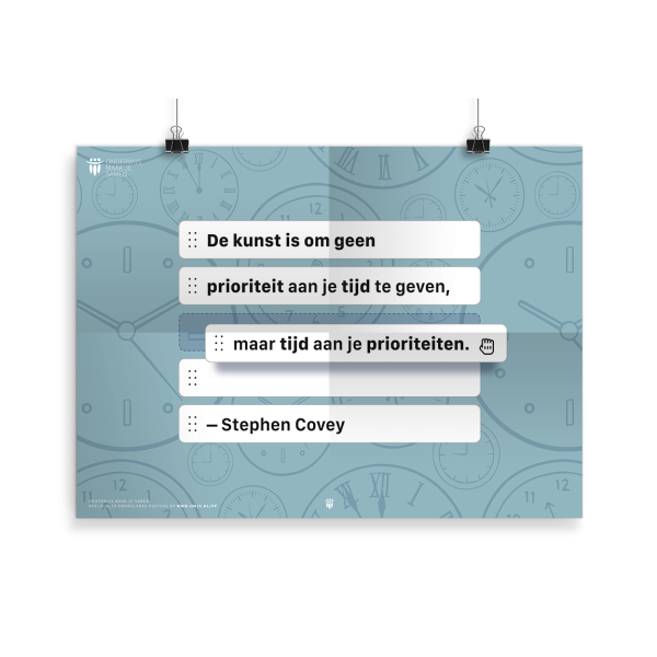 Prikkelende poster: Prioriteit & tijd