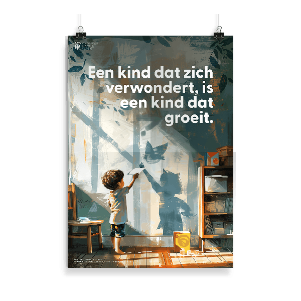Prikkelende poster: Een kind dat zich verwondert