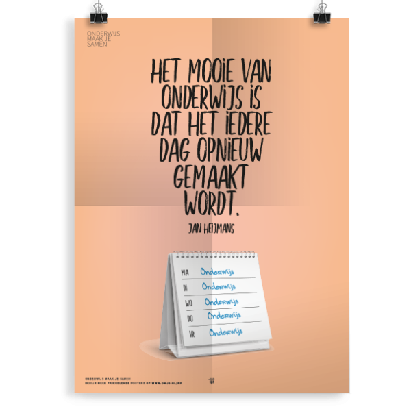 Prikkelende poster: Het mooie van onderwijs...