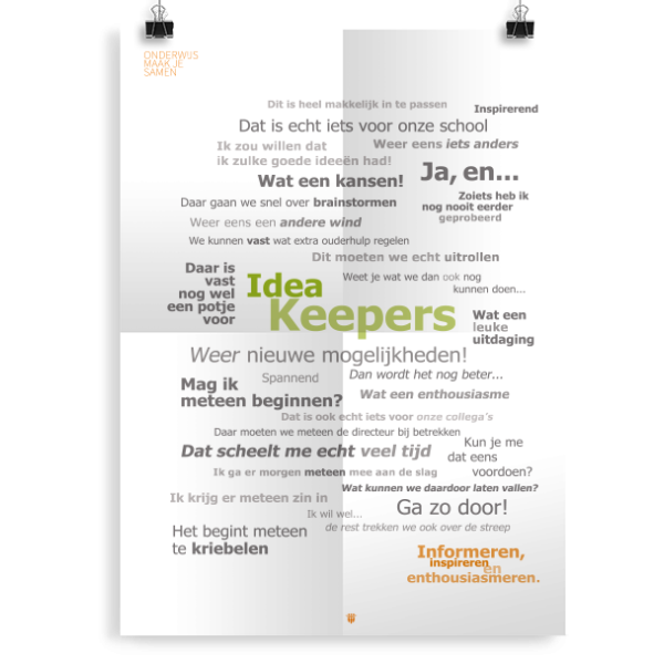 Prikkelende poster: Idea keepers