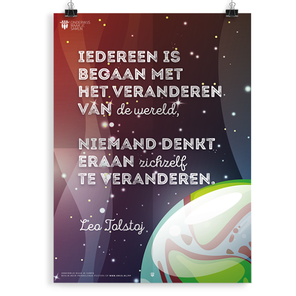 Prikkelende poster: Iedereen is begaan met het veranderen van de wereld