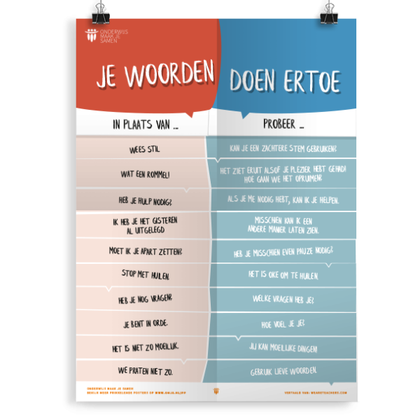 Prikkelende poster: Je woorden doen ertoe
