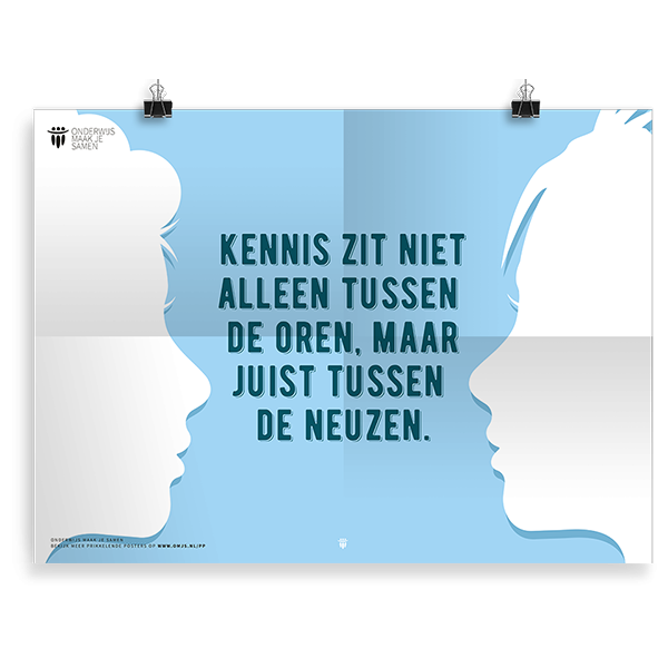 Prikkelende poster: Kennis zit niet alleen tussen de oren