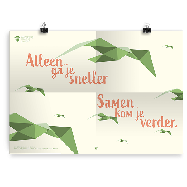 Prikkelende poster: Alleen ga je sneller