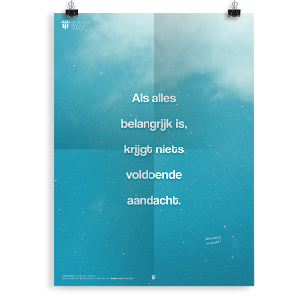 Prikkelende poster: Als alles belangrijk is