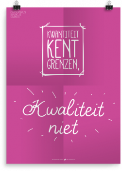 Prikkelende poster: Kwantiteit - kwaliteit