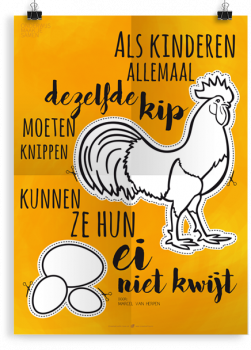 Prikkelende poster: Kip knippen