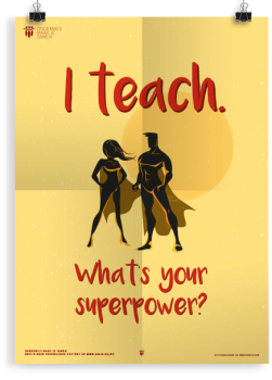 Prikkelende poster:  I teach