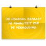 Prikkelende poster: Houding-Kwaliteit-Verhouding