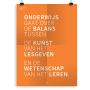 Prikkelende poster: Onderwijs gaat over de balans