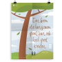 Prikkelende poster: Een boom die langzaam groeit