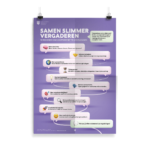 prikkelende poster samen slimmer vergaderen