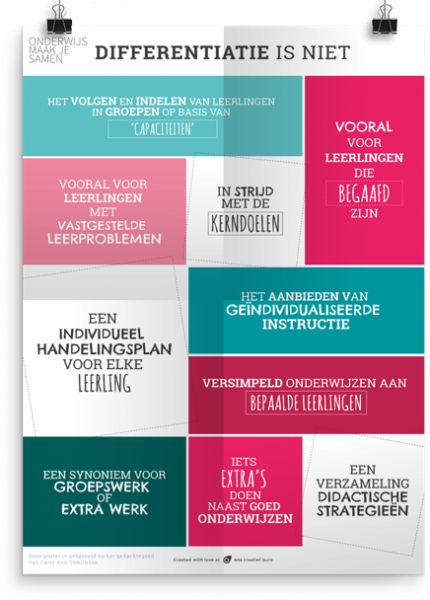 Prikkelende poster:  Differentiatie is niet