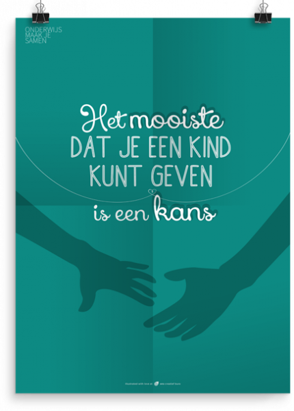 Prikkelende poster: Het mooiste dat je een kind kunt geven