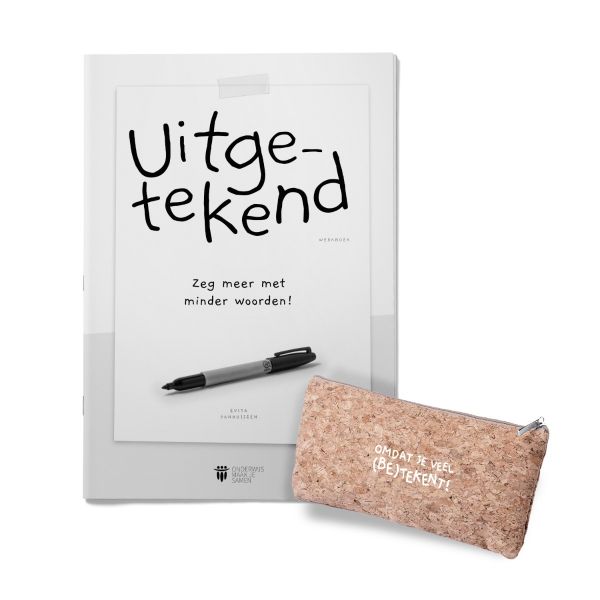 Uitgetekend + Etui 'Omdat je veel (be)tekent!'