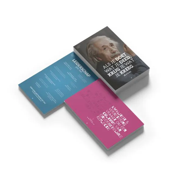 Prikkelende set (10) ansichtkaarten voor de schoolleider