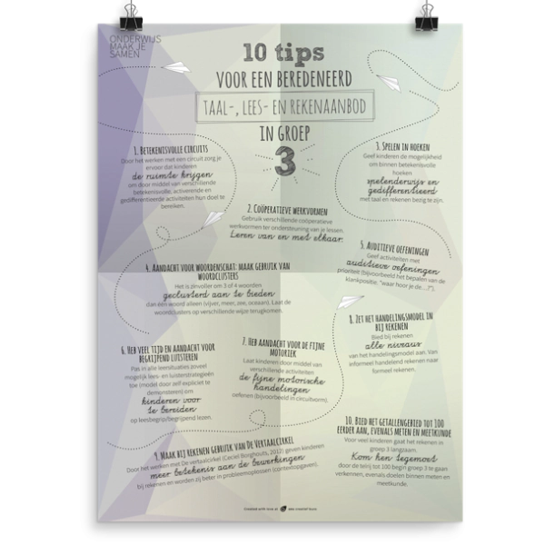 Prikkelende poster: Aanbod groep 3