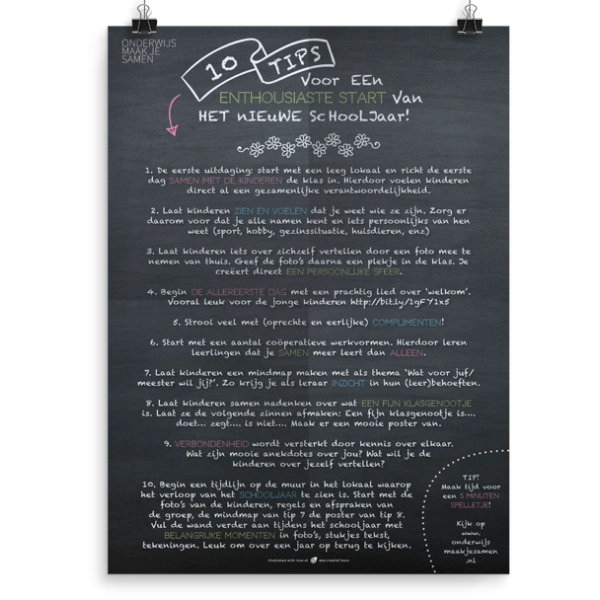 Prikkelende poster: Start schooljaar