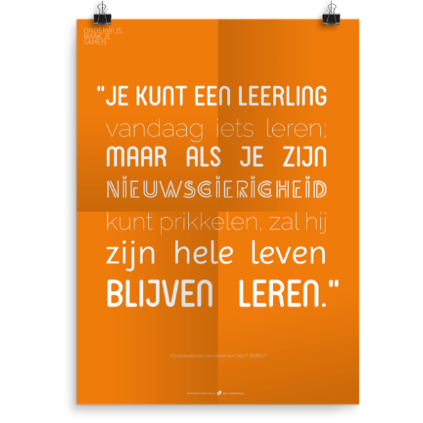 Prikkelende poster: Je kunt een leerling