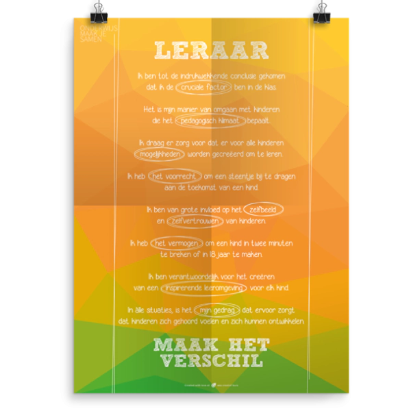 Prikkelende poster: Maak het verschil