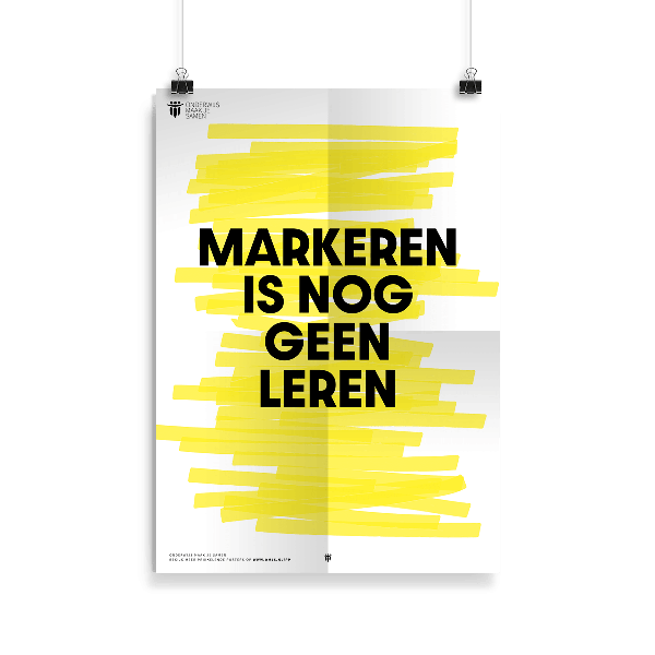 Prikkelende poster: Markeren is nog geen leren