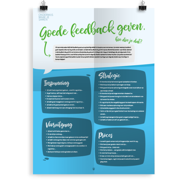 Prikkelende poster: Goede feedback geven