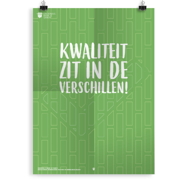 Prikkelende poster:  Kwaliteit zit in de verschillen