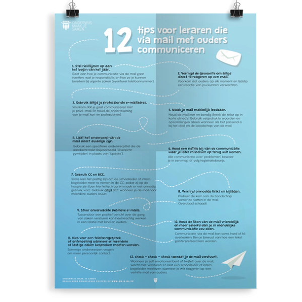 Prikkelende poster: 12 tips voor leraren die via mail met ouders communiceren