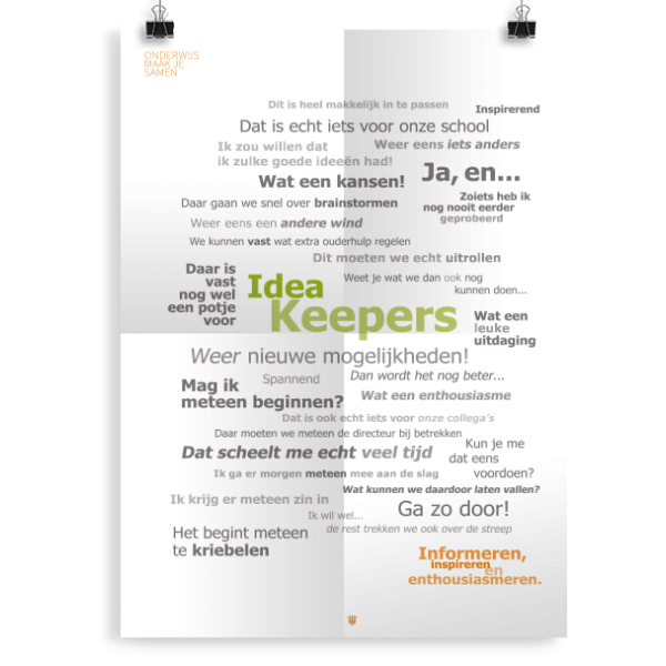 Prikkelende poster: Idea keepers