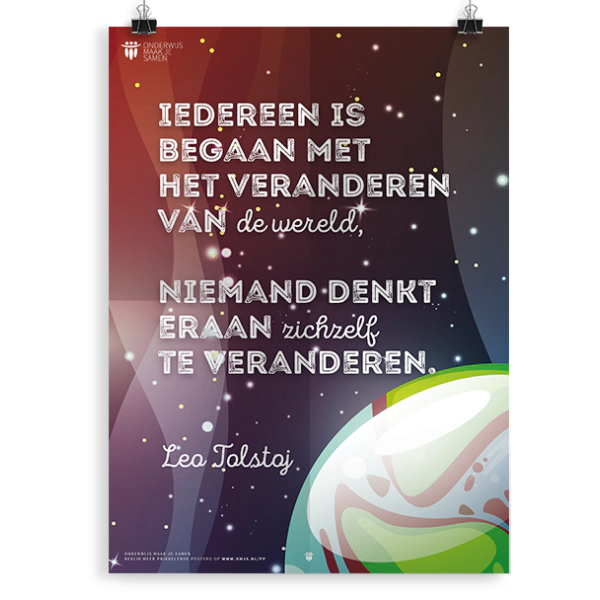 Prikkelende poster: Iedereen is begaan met het veranderen van de wereld