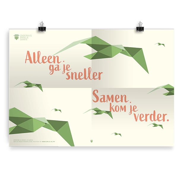 Prikkelende poster: Alleen ga je sneller