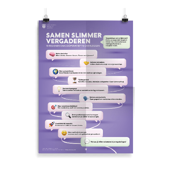 Prikkelende poster: Samen slimmer vergaderen