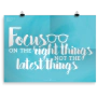 Prikkelende poster: Focus on the right things