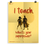 Prikkelende poster:  I teach