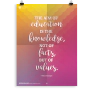 Prikkelende poster: The aim of education